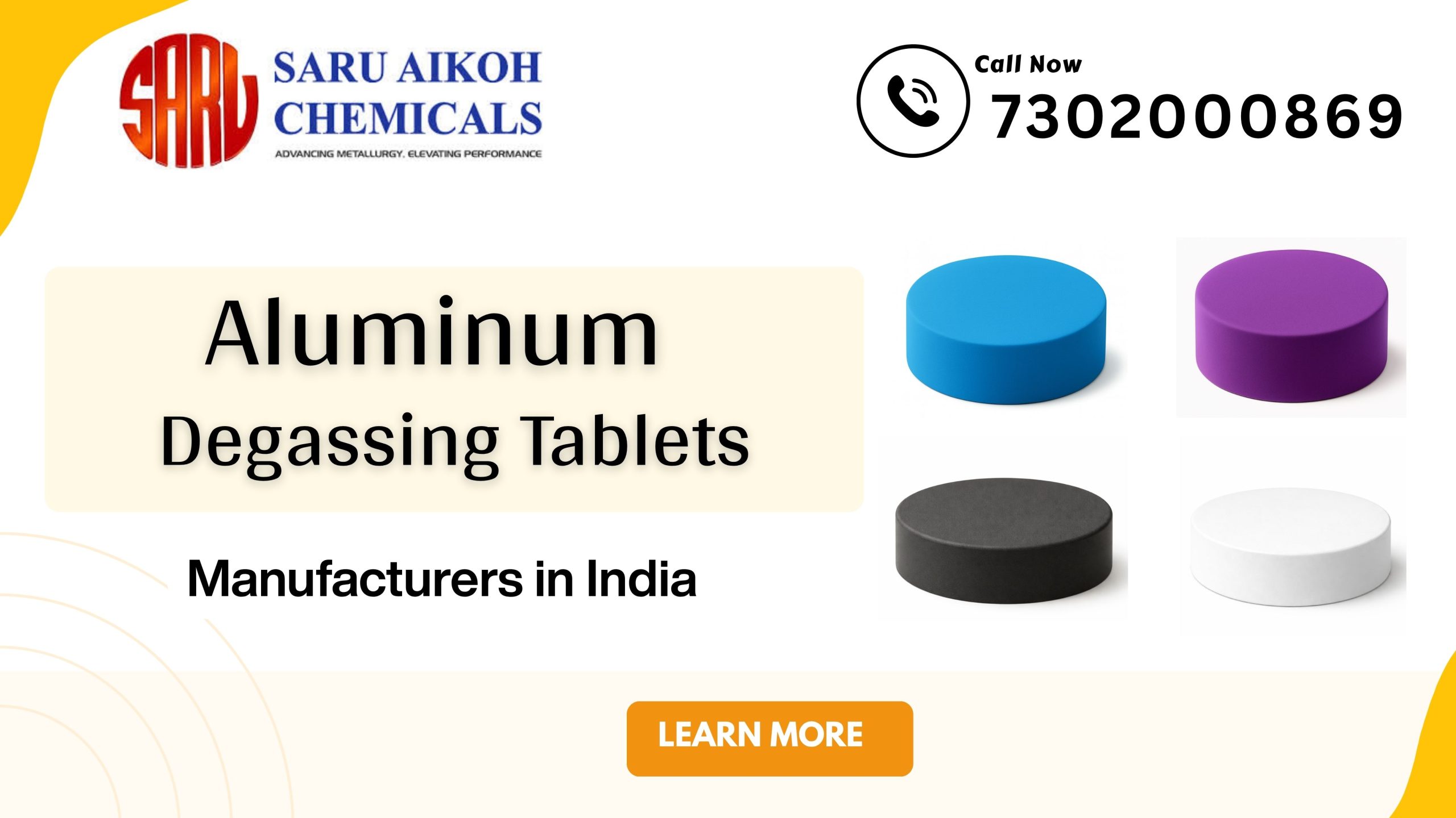 Best Aluminum Degassing Tablets Manufacturers in India | Saru Aikoh Chemicals